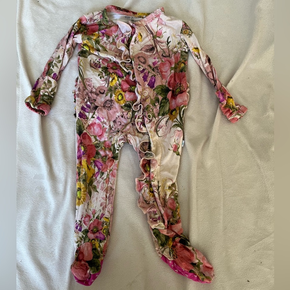 Posh Peanut Newborn button up onesie